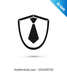 Black Tie icon isolated on white background. Necktie and neckcloth symbol.  Vector Illustration