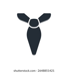 Black Tie icon isolated on white background. Necktie and neckcloth symbol.  Vector