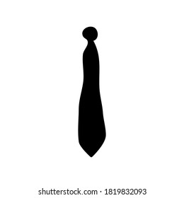 Icono de corbata negra, diseño simple de ilustración vectorial plana