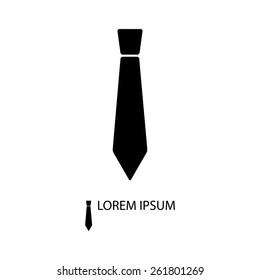 Black tie as logo. Formal and festal clothing