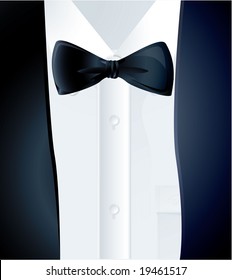 Black tie. Vector.