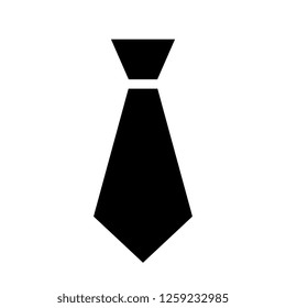 Black tie vector icon isolated on white background