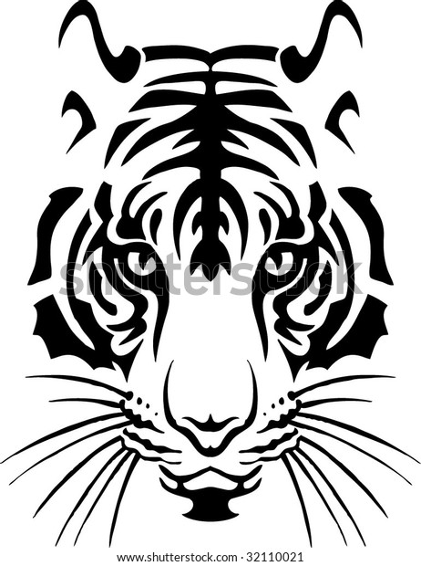 Black Tiger Stock Vector (Royalty Free) 32110021
