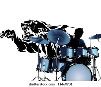 black tiger drummer