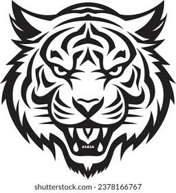 Black Tiger Emblem Design Regal Predator Insignia