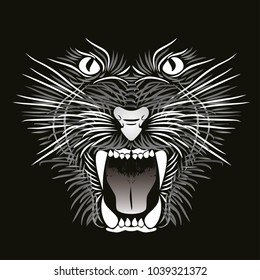 Black tiger head
