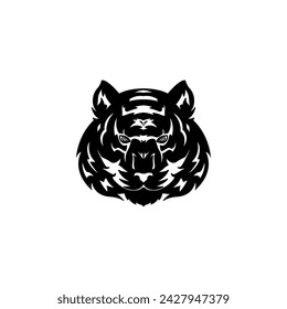 Black tiger logo design concept