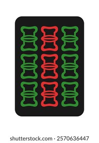 Black tile mahjong tile single item icon nine ropes
