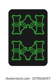 Black tile mahjong tile single item icon eight ropes
