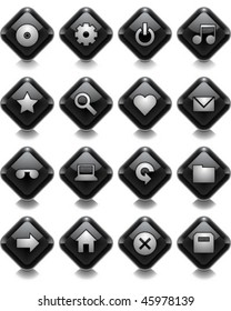 Black Tiled Icons
