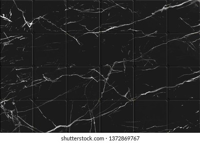 Black tiles patterned background vector