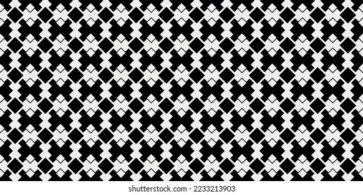 The black tiles are the same. Print and stylish interior design. Seamless vector decor pattern.
