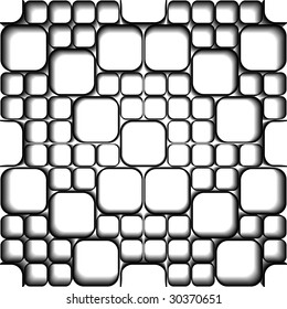 Black tiles. Seamless vector pattern