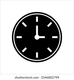 Icono de reloj de tiempo negro eps10