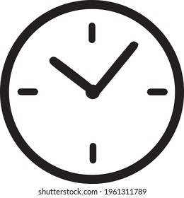 Black time clock icon isolated on white background
