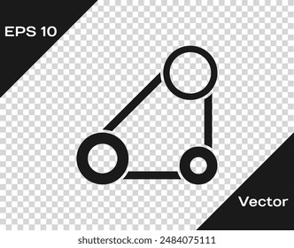 Black Timing belt kit icon isolated on transparent background.  Vector