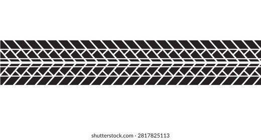 Black tire marks on road, Black rubber tire marks and tread marks, Tire trace track wheels texture and background, Auto tire tread grunge