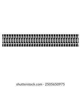 Black Tire Track Vector Illustration