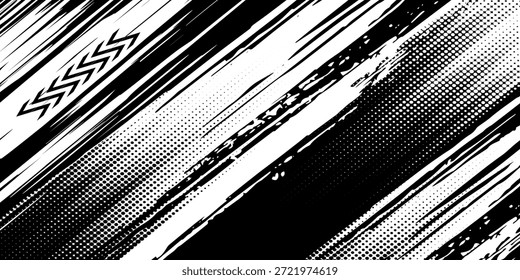 Marcas negras de la banda de rodadura del neumático, textura de la rueda, marcas del neumático - carreras de automóviles, motocross, Ilustración vectorial.