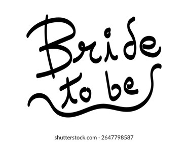 Black Title of Bride to Be