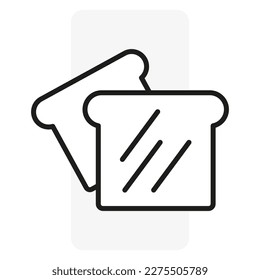 Black toasts icon on white background. Vector illustration.
