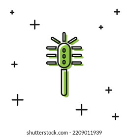 Black Toilet brush icon isolated on white background.  Vector