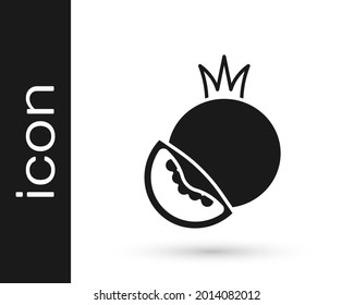 Black Tomato icon isolated on white background.  Vector
