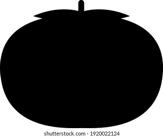 Black tomato, illustration, vector on white background.