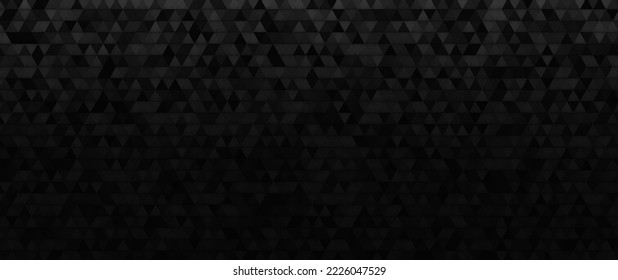 Black tone color with Abstract geometric triangles mosaic pattern background. Vector illustration