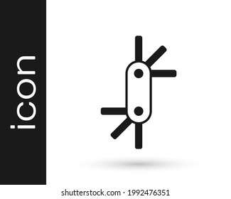 Black Tool allen keys icon isolated on white background.  Vector