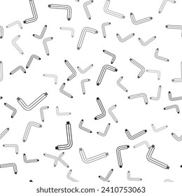 Black Tool allen keys icon isolated seamless pattern on white background.  Vector