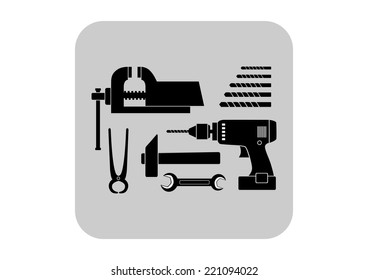  Black tool icons 