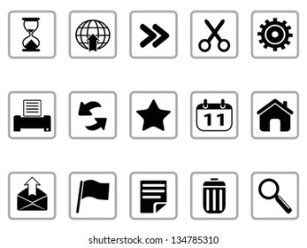 black Toolbar and Interface icons