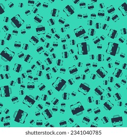 Icono del Cuadro de herramientas negro aislado con un patrón transparente en fondo verde. Signo del cuadro de herramientas.  Vector