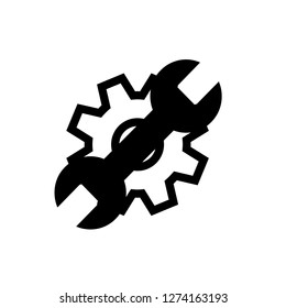 Black tools icon. Vector Illustration