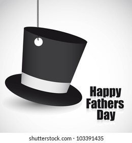 black top hat hanging, vector illustration