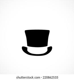 Black Top Hat Isolated On White Stock Vector (Royalty Free) 220862533 ...