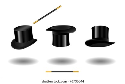 Black top hat set eps8