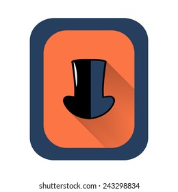 Black top hat vector illustration icons