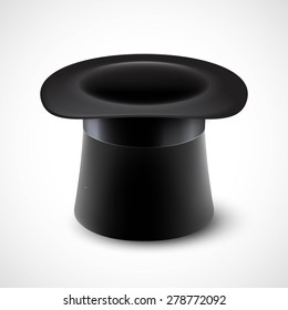 Black top hat vector illustration isolated on white background EPS10