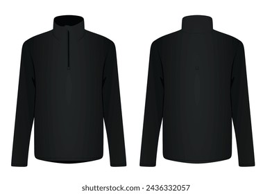 Schwarzes Top Sweatshirt. Vektor-Illustration 