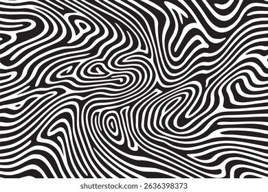 Schwarze topographische Kontur Linien Karte Muster