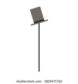 black topper hat hanging on a black walking-stick, gentleman or magician's hat