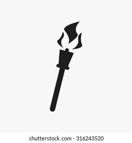 Black torch icons set. Vector Illustration eps10. 