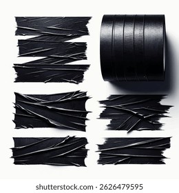 black torn paper with clean background art design