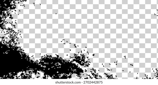 Black Torn white paper with shadow. texture