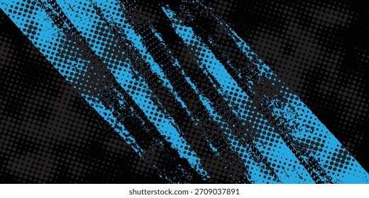 Fondo abstracto del grunge del negro y de la tosca con el Vector moderno del fondo del deporte de las artes del estilo del halftone, eps 10.

