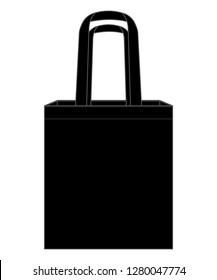 Black Tote Bag Vector for Template