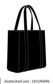 Vector De Bolsa De La Bolsa Negra Para La Plantilla.