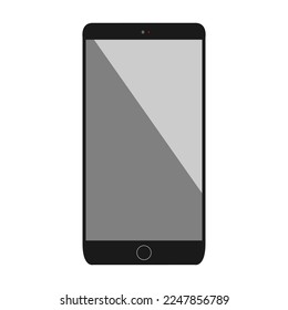 Schwarzes Touchscreen-Smartphone, Vektorgrafik